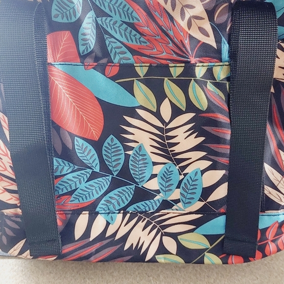 Tropical Leaves Drawstring Backpack Colorful Day Bag - Picture 11 of 13